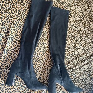 Call It Spring Black Over-the-Knee Boots